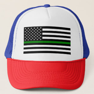Casquette Thin Green Line Military and Vétérans American Fla