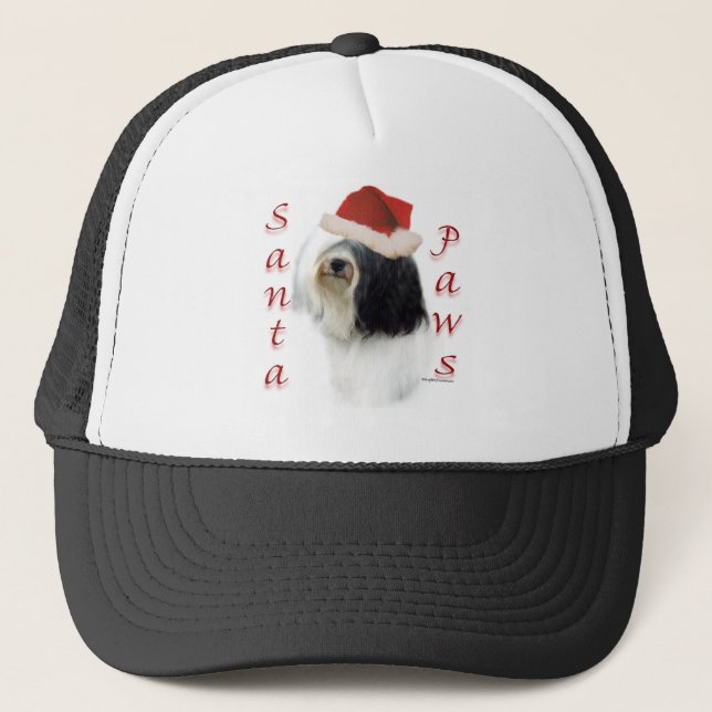 Casquette Tibétain Terrier Père Noël Paws (Devant)