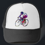 Casquette Tie Dye Cyclist<br><div class="desc">Magnifique,  coutume teinture cycliste design! Idéal pour montrer votre amour du vélo.</div>