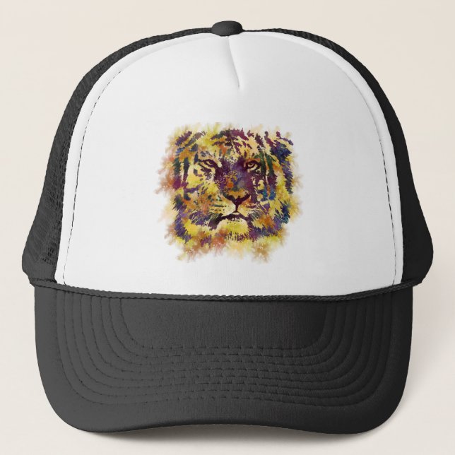 Casquette Tigre aquarelle (Devant)