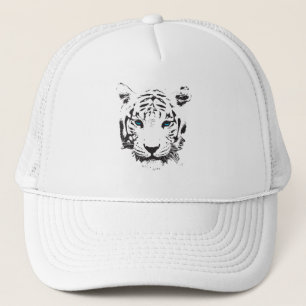 Casquette Tigre blanc aux yeux bleus