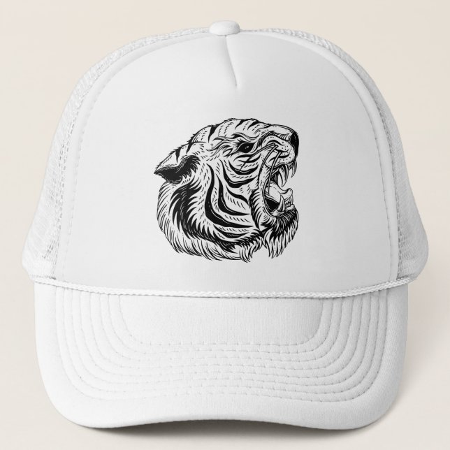 Casquette Tigre noir blanc (Devant)