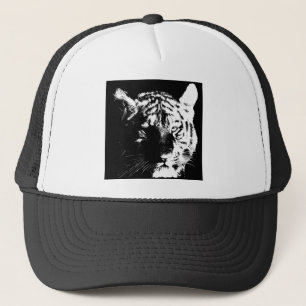 Casquette Tigre noir et blanc Pop Art