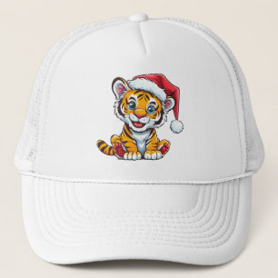 Casquette Tigreau de dessin animé adorable portant un chapea