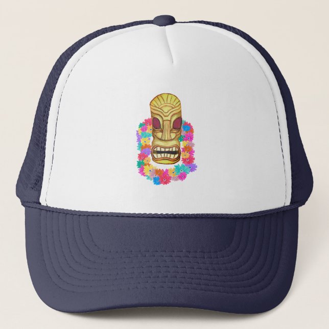 Casquette Tiki Head Hawaiian Lei (Devant)