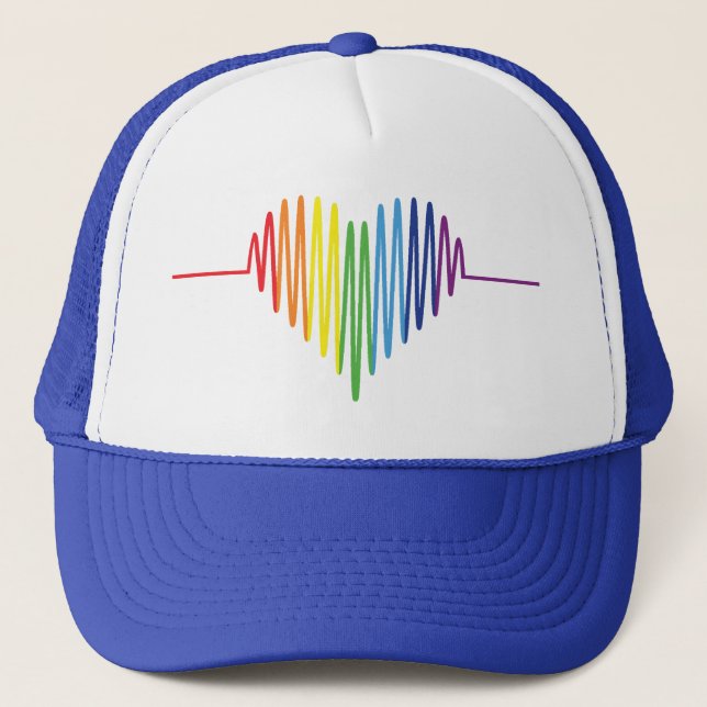 Casquette Tir de coeur des couleurs de fierté (Devant)