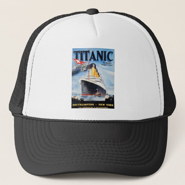 Casquette Titanic White Star Line - Le plus grand Liner du m (Devant)