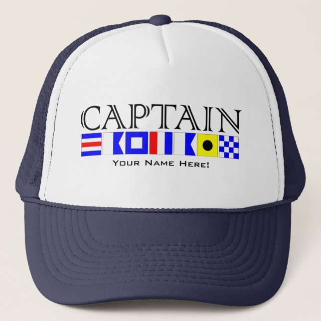 Casquette Titre du capitaine dans les drapeaux de signalisat (Devant)