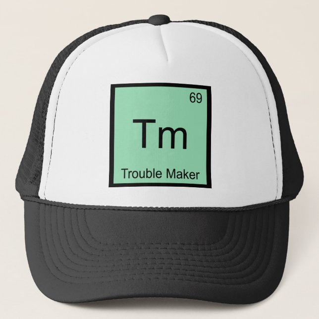 Casquette Tm - Symbole d'élément de chimie Trouble Maker Drô (Devant)