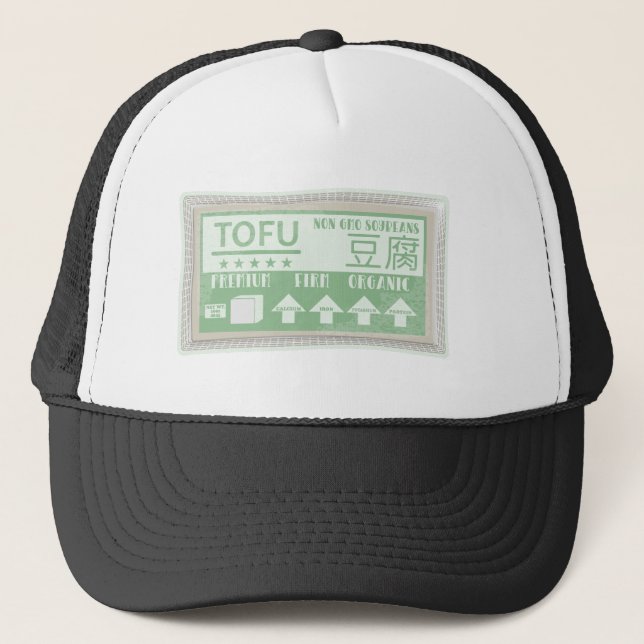 Casquette Tofu Pop art emballage alimentaire (Devant)