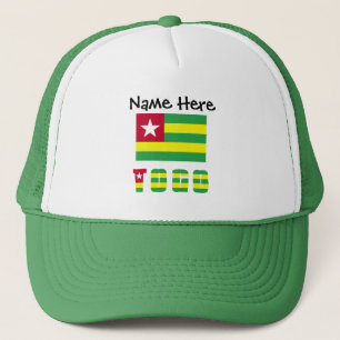 Casquette Togo et drapeau togolais Personnalisé