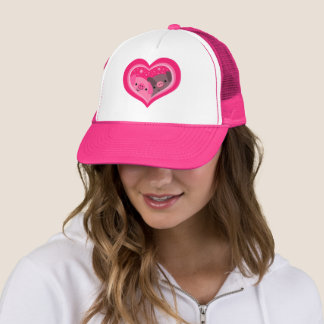 Casquette Toi Et Moi (Jolies Cochons De Caricature)