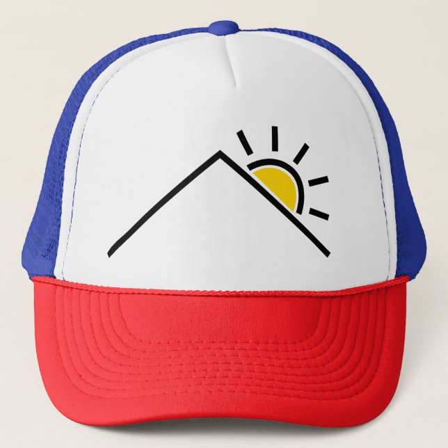 Casquette Toit, Maison, Soleil (Devant)