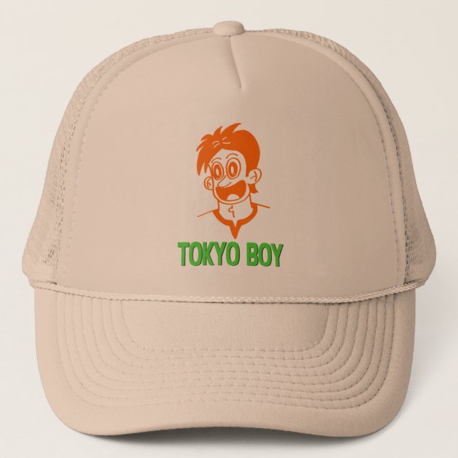 Casquette Tokyo Boy (Orange&Green Line) (Devant)