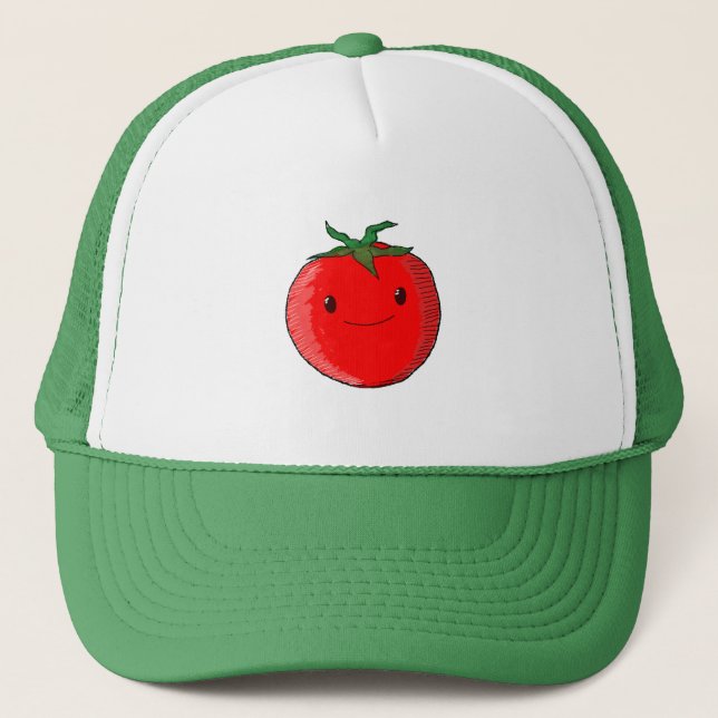 Casquette Tomate de carton mignon (Devant)