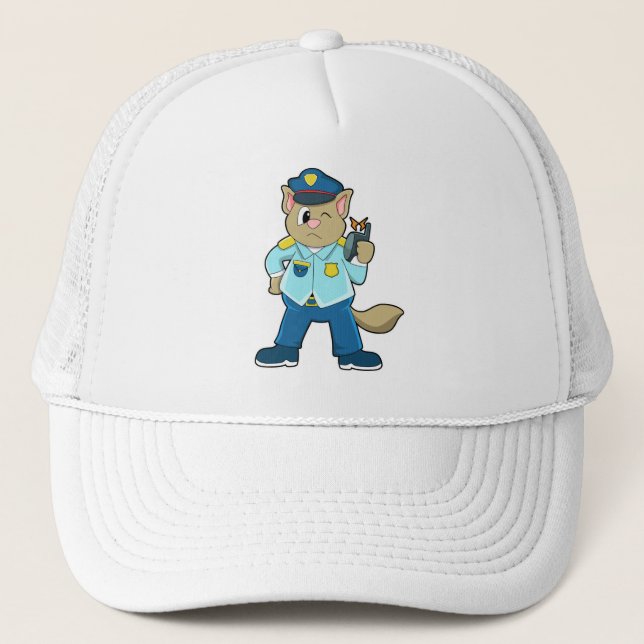 Casquette Tomcat en tant qu'officier de police avec Uniforme (Devant)