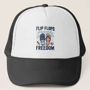 Casquette Tongs Patriotiques Feux d'Artifice Liberté Concept