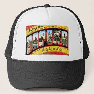 Casquette Topeka vintage, carte postale du Kansas