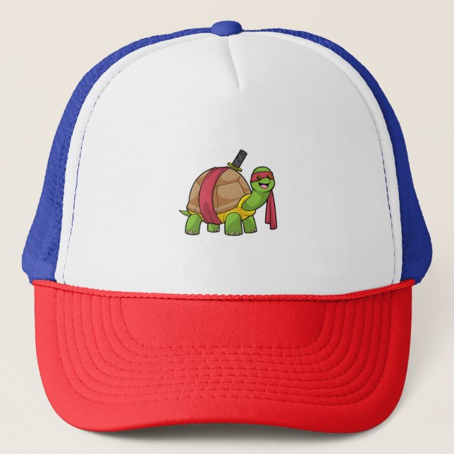 Casquette Tortue aux arts martiaux avec épée (Devant)