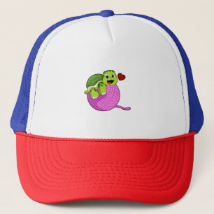 Casquette Tortue avec balle de laine