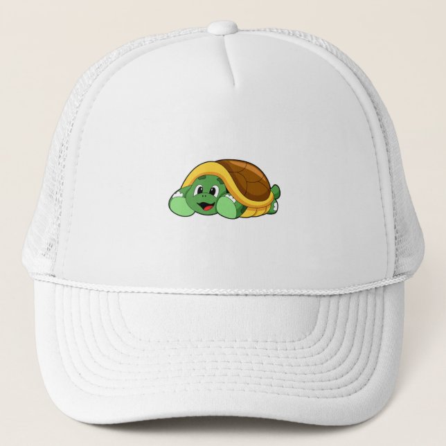 Casquette Tortue avec coquille comme couverture (Devant)