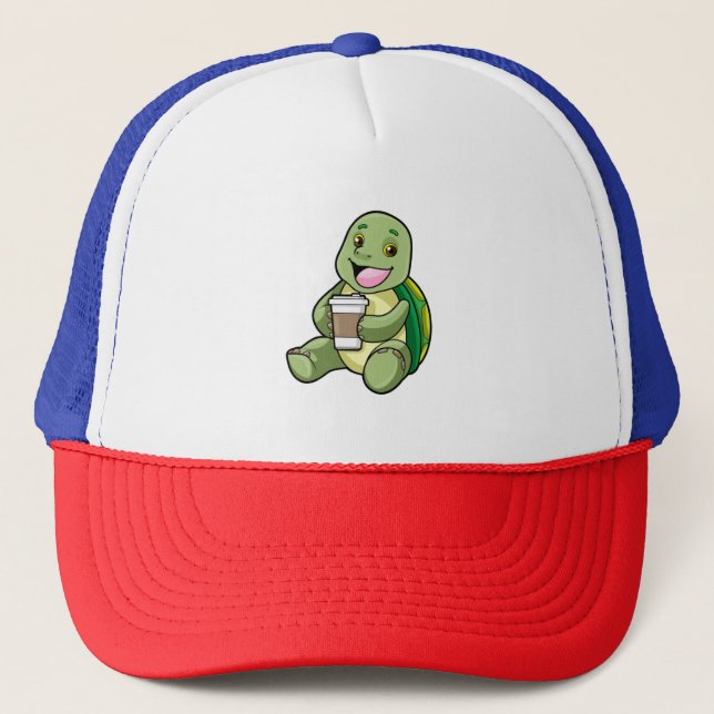 Casquette Tortue avec Shell & Café à aller (Devant)