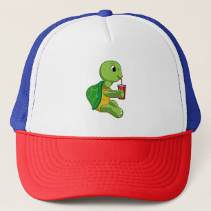 Casquette Tortue avec tasse à boire avec paille