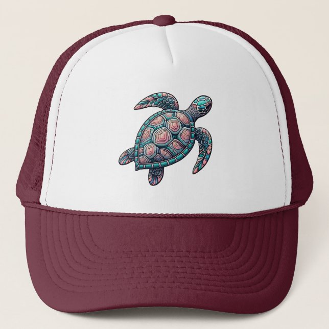 Casquette Tortue de mer décorative (Devant)