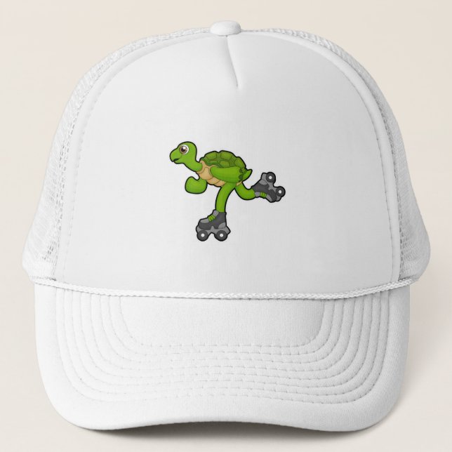 Casquette Tortue en patinage avec roulettes (Devant)
