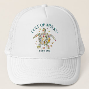 Casquette Tortue florale vintage golfe du Mexique Est 1550