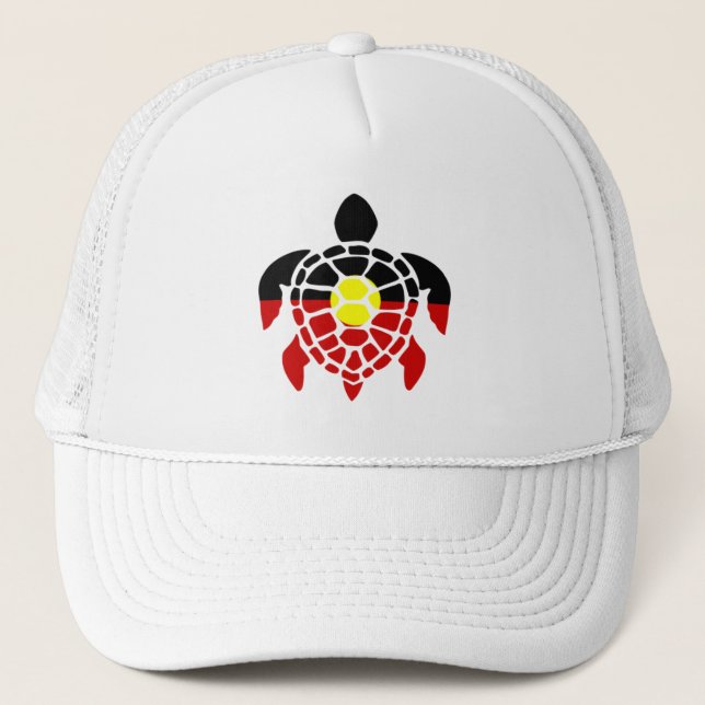 Casquette Tortue marine aborigène australienne (Devant)