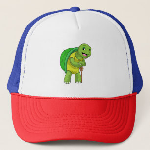 Casquette Tortue retraitée avec canne de marche