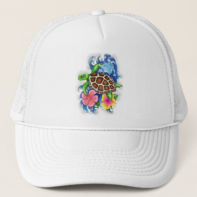 Casquette Tortues de mer tropicales (Devant)