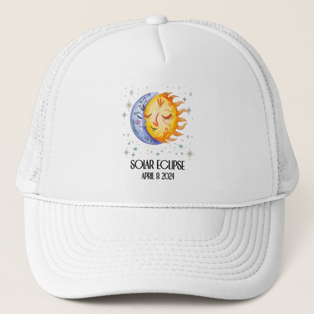 Casquette Total Éclipse Solaire 2024 Mignons Éclipse Solaire (Devant)