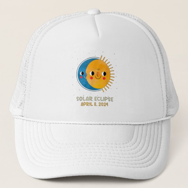 Casquette Total Éclipse Solaire 2024 Mignons Éclipse Solaire (Devant)