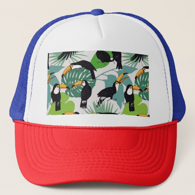 Casquette Toucan Bird : Palm Feuille Motif (Devant)