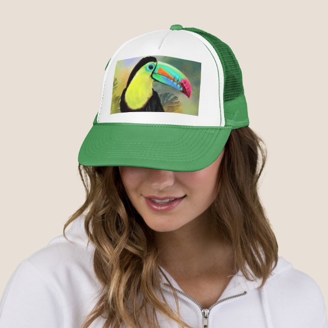 Casquette Toucan Bird Trucker Hat Toco (En situation)