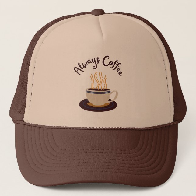 Casquette Toujours café Streaming Hot Cup Texte Brown (Devant)