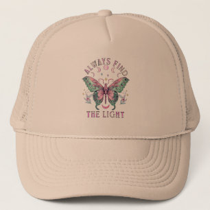Casquette Toujours trouver la lumière Beau papillon coloré