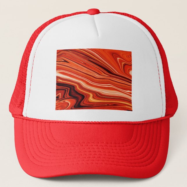 Casquette tourbillons de peinture de lave (Devant)