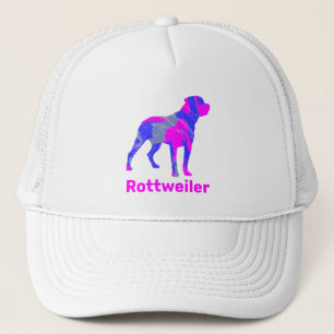 Casquette Tournevis Rotweiler Chien mignon rose et bleu Silh