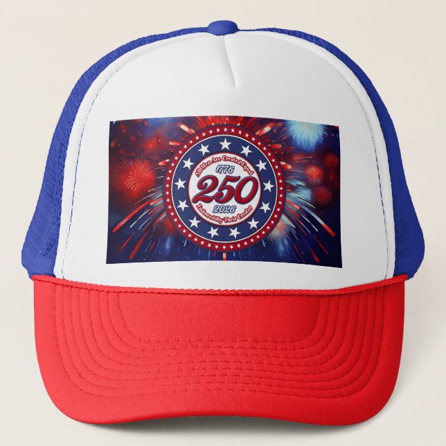 Casquette Tous les hommes sont créés Feu d'artifice graphiqu (Devant)