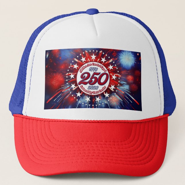 Casquette Tous les hommes sont créés Feux d'artifice graphiq (Devant)