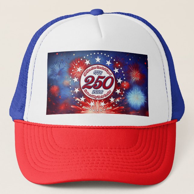 Casquette Tous les hommes sont créés Feux d'artifice graphiq (Devant)