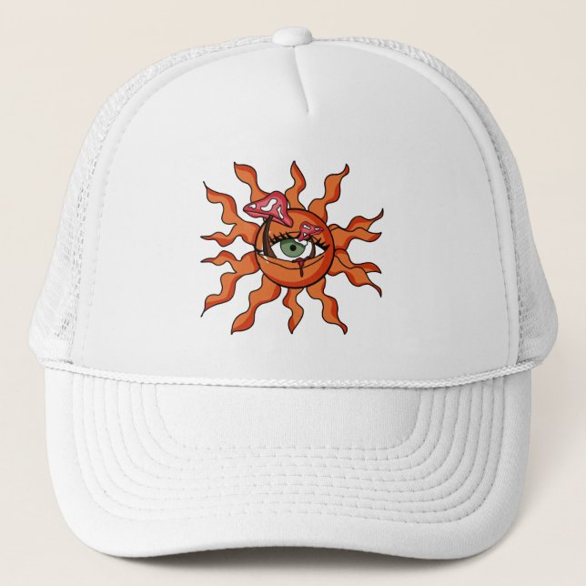 Casquette Tous les rayons de champignons du soleil (Devant)
