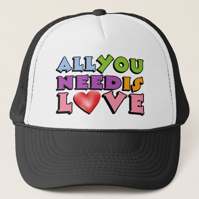 Casquette Tout Ce Dont Vous Avez Besoin Est L'Amour (Devant)