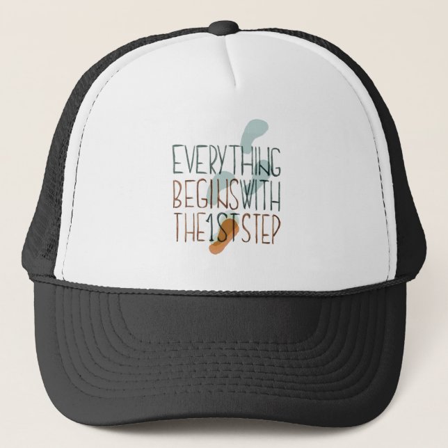 Casquette Tout commence par la première étape (Devant)