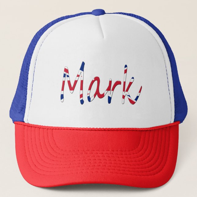 Casquette Tout nom superposé sur l'indicateur Union Jack qui (Devant)