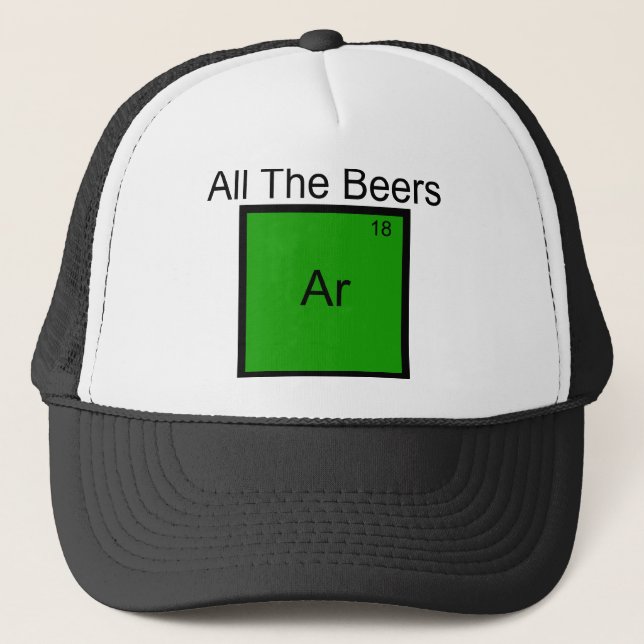 Casquette Toutes Les Bières Argon Élément T-Shirt Pun (Devant)