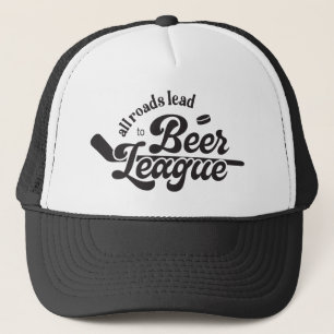 Casquette Toutes les routes mènent à la ligue de bière, drôl
